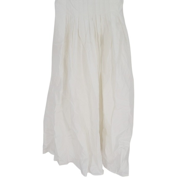 Lulus Strolling Sicily Midi Dress Womens Large White Cotton Pleated Backless - Picture 4 of 9